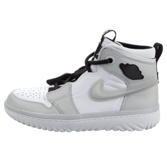 Jordan 1 High React Grey Fog Sneakers - Picture 1 of 12